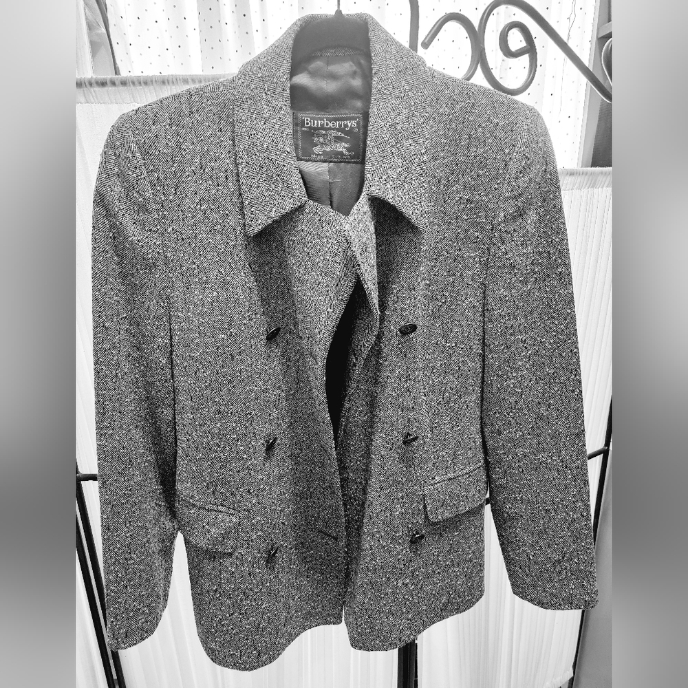 Vintage Burberrys' grey womans blazer size 6 - Picture 2 of 8